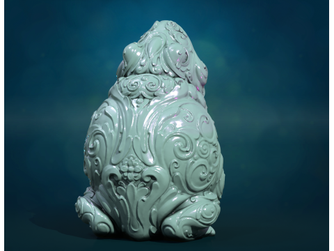 Ornate Toad Frog opened 3D Baskı Modeli