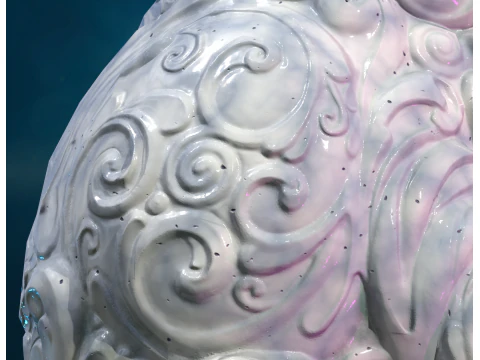 Marble Toad Frog PBR 3D Print Model