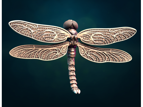 Dragonfly sculpture 3D Print Model