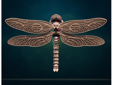 Dragonfly sculpture 3D-Druckmodell