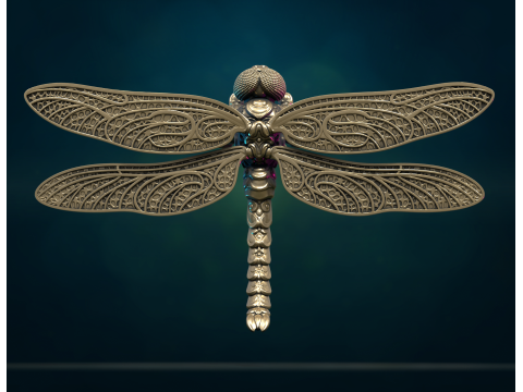 Dragonfly sculpture 3D-Druckmodell