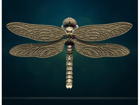 Dragonfly sculpture 3D Print Model