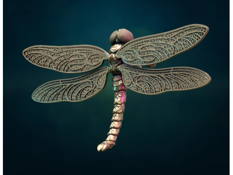 Dragonfly sculpture 3D Print Model