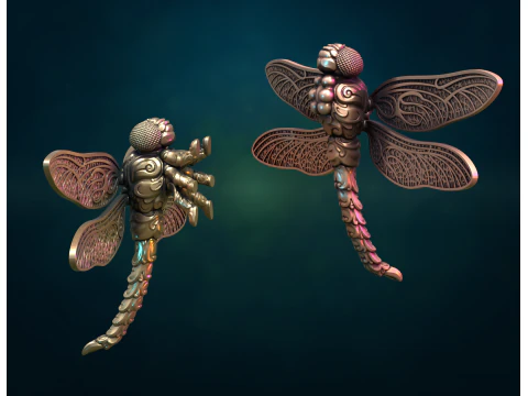 Dragonfly sculpture 3D Print Model