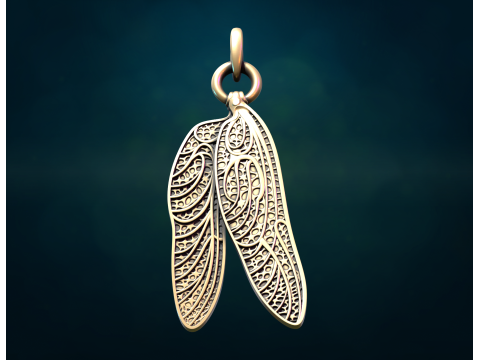 Dragonfly Wings Pendant 3D 프린트 모델