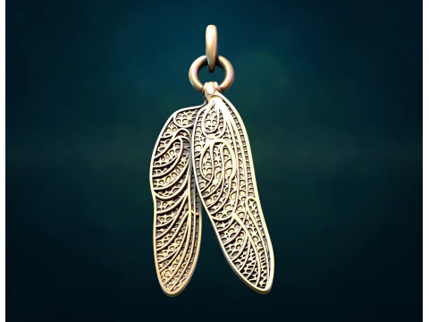 Ciondolo con ali di libellula Modello di stampa 3D