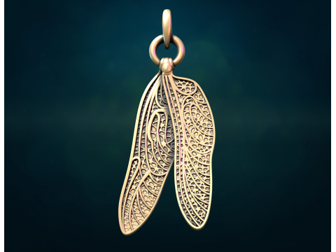 Dragonfly Wings Pendant 3D-Druckmodell