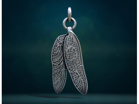 Dragonfly Wings Pendant 3D-Druckmodell