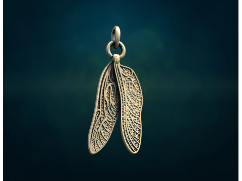 Dragonfly Wings Pendant 3D-Druckmodell