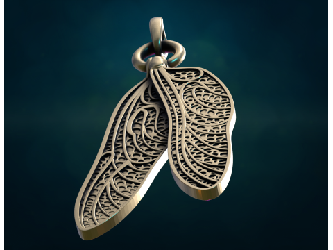 Dragonfly Wings Pendant 3D-Druckmodell