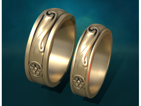 Wedding Rings 3D Принт Модель