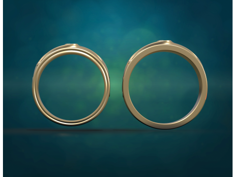 Wedding Rings 3D Принт Модель