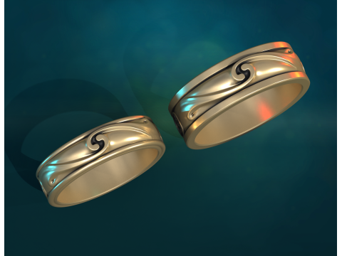 Wedding Rings 3D Принт Модель
