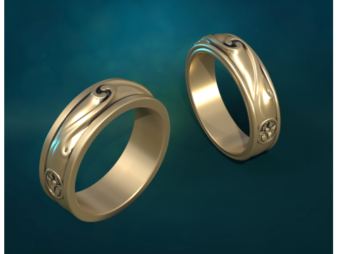 Wedding Rings 3D Принт Модель