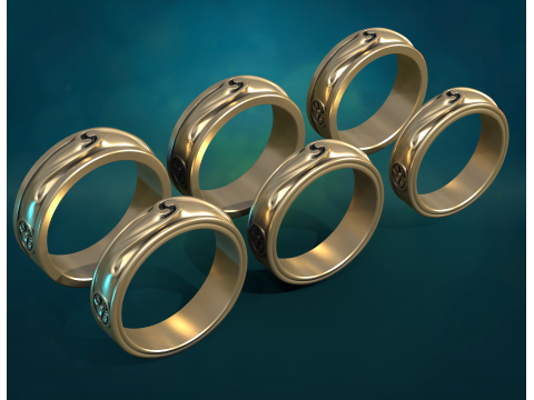 Wedding Rings 3D Принт Модель
