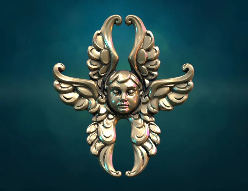 Angel Cherub Decoration 3D Print Model .c4d .max .obj .3ds .fbx .stl .blend
