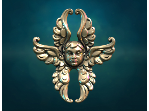 Angel Cherub Decoration 3D Print Model