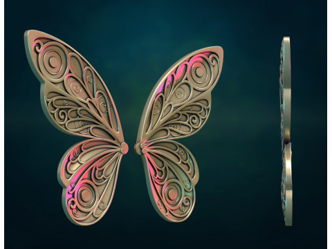 Butterfly Wings 3D 打印模型