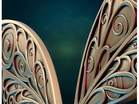 Butterfly Wings 3D 打印模型