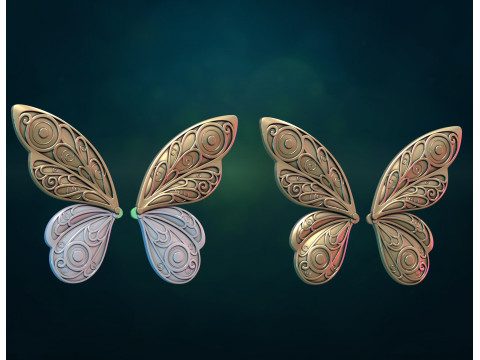 Butterfly Wings 3D 打印模型