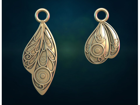 Butterfly Wings charms 3D Print Model