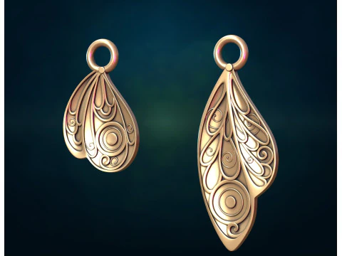 Butterfly Wings charms 3D Print Model