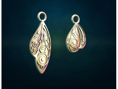 Butterfly Wings charms 3D Print Model