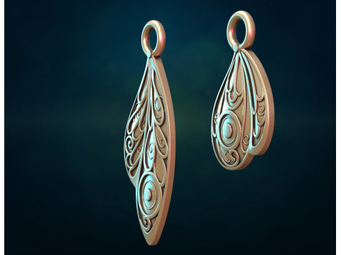 Butterfly Wings charms Model do druku 3D