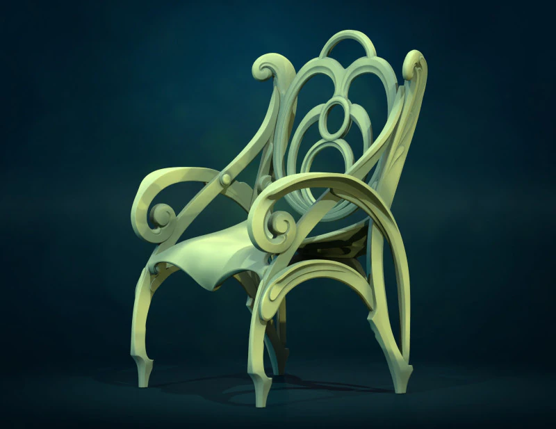Chair assembly 3D Print Model .c4d .max .obj .3ds .fbx .stl .blend 