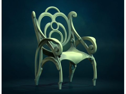 Chair assembly 3Dプリントモデル