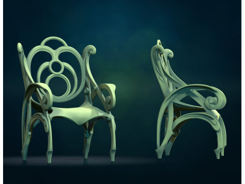 Chair assembly 3Dプリントモデル