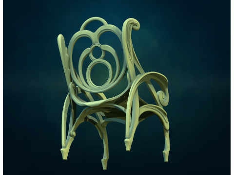 Chair assembly 3Dプリントモデル