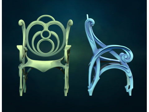 Chair assembly 3Dプリントモデル