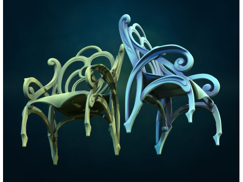 Chair assembly 3Dプリントモデル