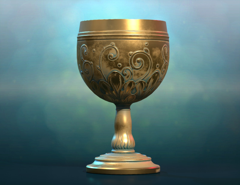 Goblet pbr Modelo de impresión 3D .c4d .max .obj .3ds .fbx .stl .blend