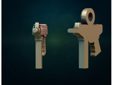 Weapon II and pendant Model Cetak 3D
