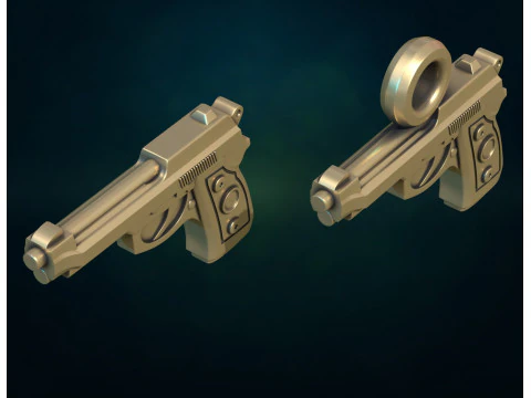 Weapon III and pendant 3D Print Model