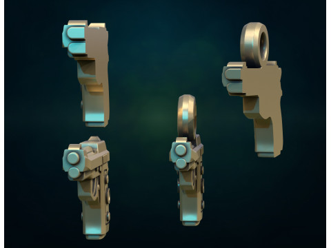Weapon III and pendant 3Dプリントモデル