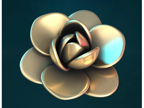 Rose Begonia Flower 3D Print Model