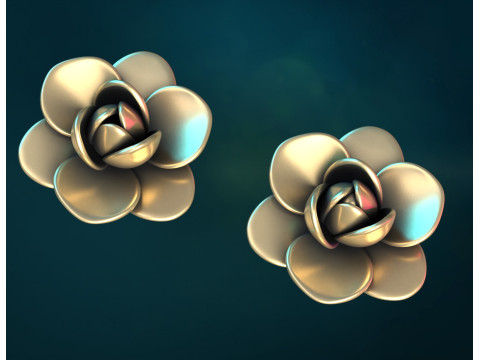 Rose Begonia Flower 3D Print Model