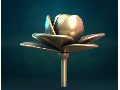 Rose Begonia Flower 3D Print Model