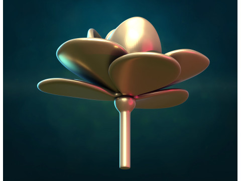 Rose Begonia Flower 3D Print Model