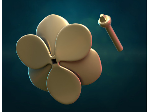 Rose Begonia Flower 3D Print Model