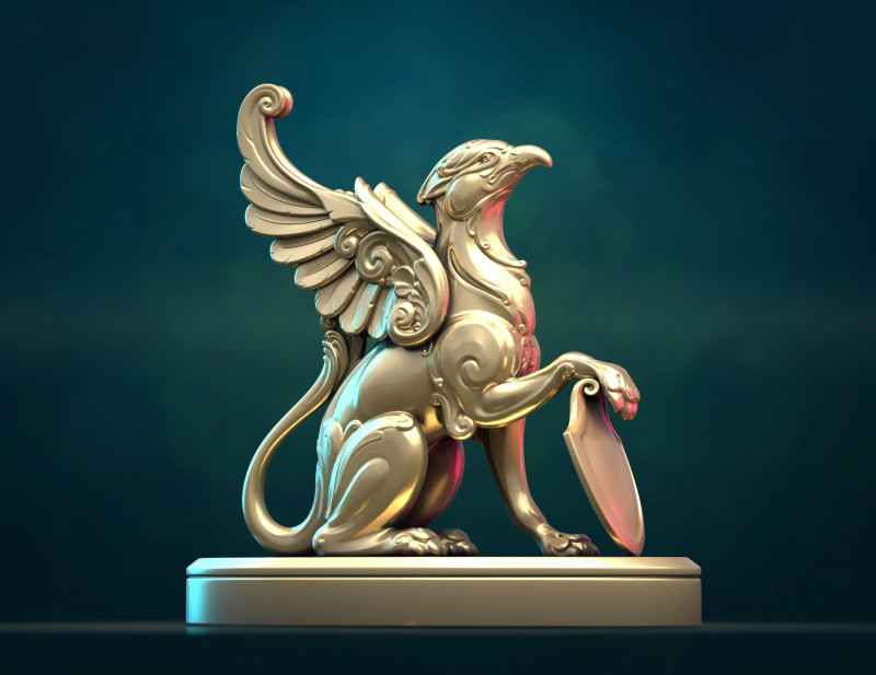 Griffin Griffon II Model Cetak 3D .c4d .max .obj .3ds .fbx .stl .blend 