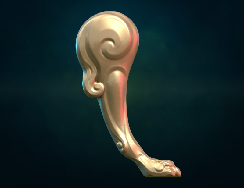 Lion Leg paw 3D Принт Модель .c4d .max .obj .3ds .fbx .stl .blend