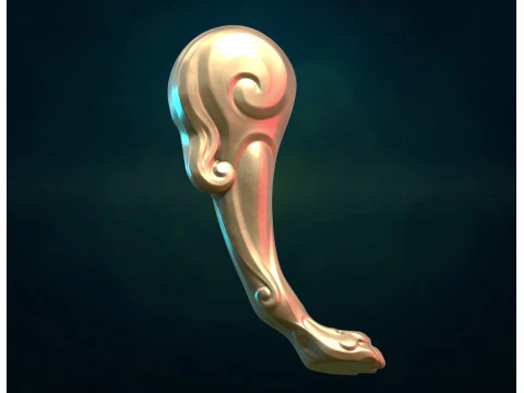Lion Leg paw 3D Print Model