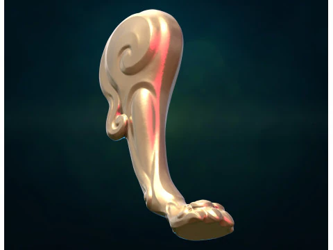 Lion Leg paw 3D Print Model