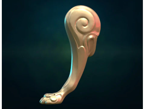 Lion Leg paw 3D Print Model