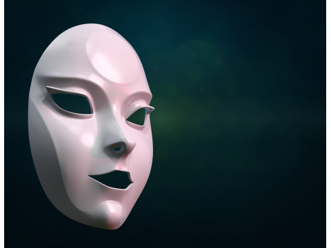 Female woman Mask 3D Baskı Modeli