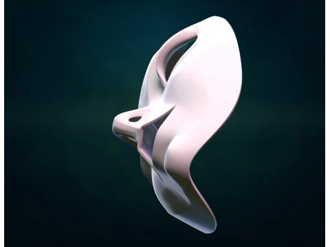 Female woman Mask 3D Print Model